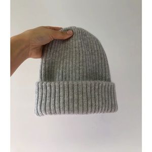 Billy bamboo ribbed wool double layer beanie